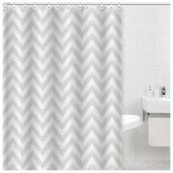 занавеска для ванной GOTA ROCIO Grey Aqua 180х180см полиэстер белая