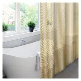 занавеска для ванной Meiwa Linea 182х182см ПВХ золото