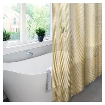 занавеска для ванной Meiwa Linea 182х182см ПВХ золото