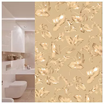 занавеска для ванной MIRACLE 180х200см с утяжелителем полиэстер желтый