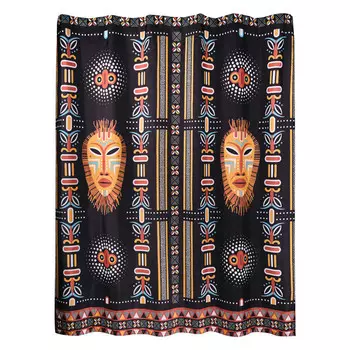 занавеска для ванной MOROSHKA Bantu 180х200см полиэстер разноцветная