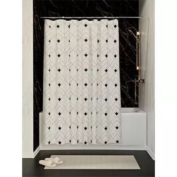 занавеска для ванной MY SPACE Chicago 180х180см полиэстер с люверсами