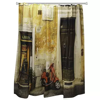 занавеска для ванной MY SPACE Moto 200х240см полиэстер фотопринт