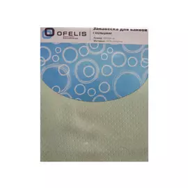 занавеска для ванной OFELIS 180х180 см, полиэстер, зеленая крапинка