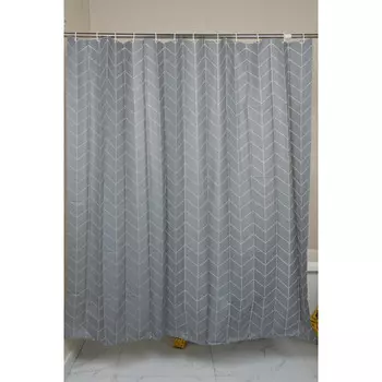 занавеска для ванной OFELIS 180х180см PEVA серая