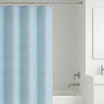 занавеска для ванной OFELIS 200х240см полиэстер голубая полоска