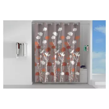 занавеска для ванной OFELIS Абстракция 180х200см полиэстер коричневая