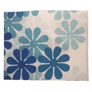 занавеска для ванной OFELIS Цветочки 180х180см полиэстер синяя
