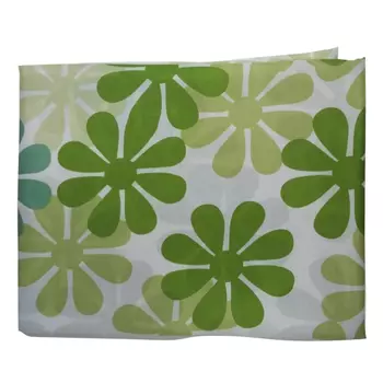 занавеска для ванной OFELIS Цветочки 180х180 см, полиэстер, зеленая