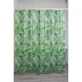занавеска для ванной OFELIS Hantverk 180х180см PEVA зеленая
