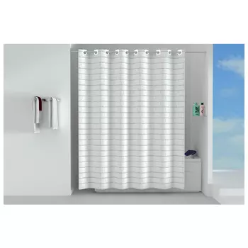 занавеска для ванной OFELIS Кирпичики 180х200см полиэстер белая