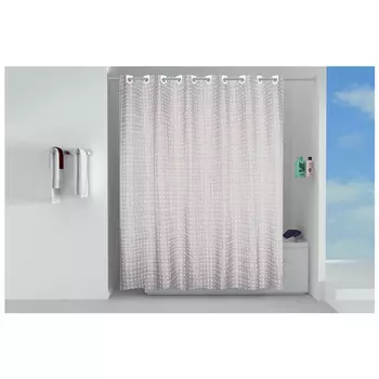 занавеска для ванной OFELIS Клетка 180х200см полиэстер бежевая