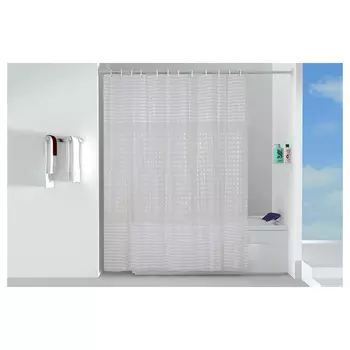 занавеска для ванной OFELIS Полоска и горошек 180х200см PEVA