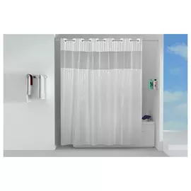 занавеска для ванной OFELIS Полоска с 3D, 180х180 см, полиэстер, PEVA белая