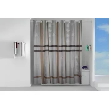 занавеска для ванной OFELIS Шотландка 180х200см полиэстер бежевый