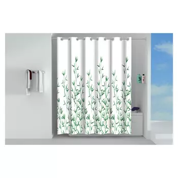 занавеска для ванной OFELIS Водоросли 180х200см полиэстер белая