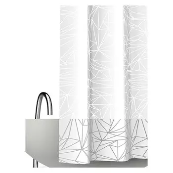 занавеска для ванной Prisma 180х200 см ПВХ белая