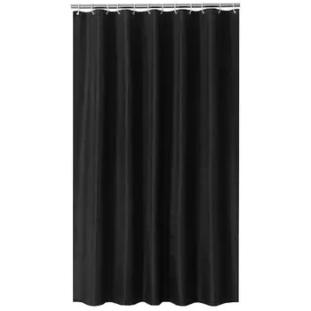 занавеска для ванной с утяжелителем PREMIUM 200х180см черный полиэстер