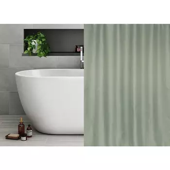 занавеска для ванной VITARTA 180х180см полиэстер зеленая