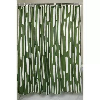 занавеска для ванной VITARTA 180х180см полиэстер зеленая