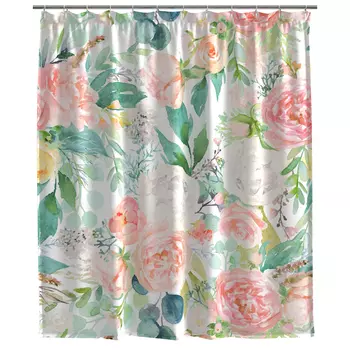 занавеска для ванной VITARTA Flowers 180x200см полиэстер мультиколор