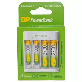 зарядное устройство + аккумуляторы GP E411270/100-2CRB4
