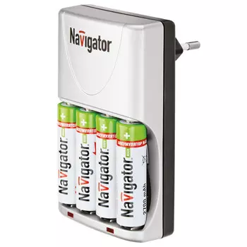 зарядное устройство NAVIGATOR AAA, AA 230В 8ч серый