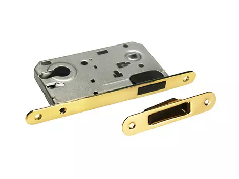 защелка межкомнатная MORELLI MM 2085 PG магнитная под цилиндр золото