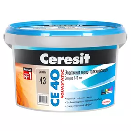 затирка для швов CERESIT СЕ 40 Aquastatic до 10мм 2кг багама бежевая, арт.1046388