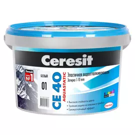 затирка для швов CERESIT СЕ 40 Aquastatic до 10мм 2кг белая, арт.1046234