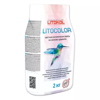 затирка для швов LITOKOL Litocolor 1-5мм 2кг жасмин, арт.С20/2al