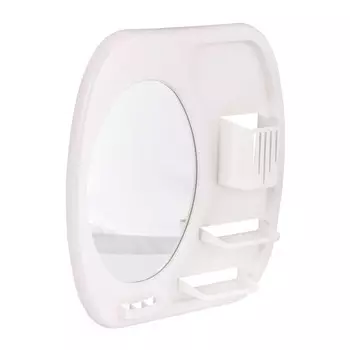 зеркало для ванной Аква 45х39см белый пластик