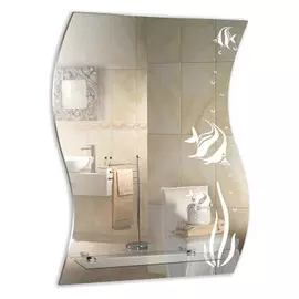 зеркало для ванной Немо 51х68 см с полкой