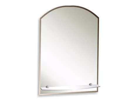 зеркало для ванной Шанс Люкс 49,5х67 см с полкой фацетом 10 мм