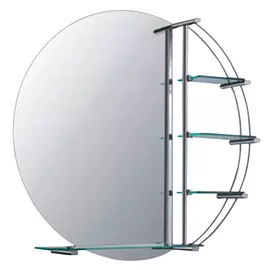 зеркало для ванной Шар D 77 см 4 полки