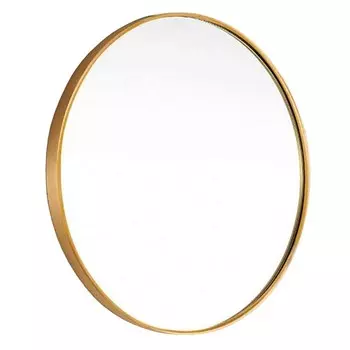 зеркало круглое ROLLAND D-600мм в металлической раме золото