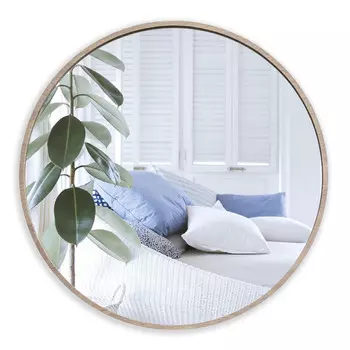зеркало круглое в раме Сканди 500мм дуб сонома