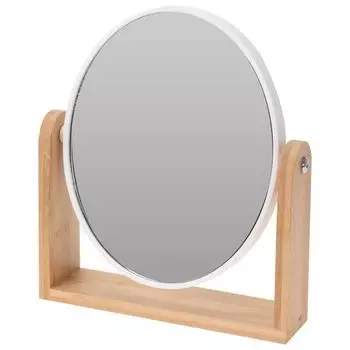 зеркало настольное KOOPMAN 18х21х45см стекло, бамбук, пластик двухсторонее овальное