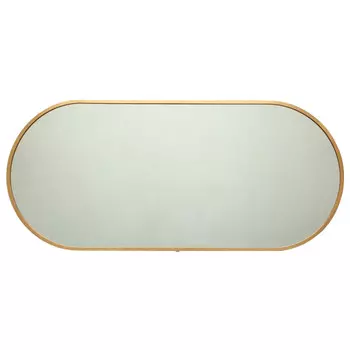зеркало овальное в металлической раме QUADRO 400х900х40мм золото