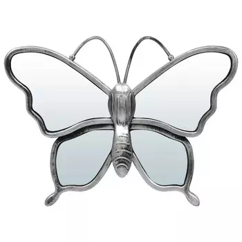 зеркало QWERTY Баттерфляй 250х250мм серебрянный пластик/стекло