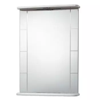 зеркало с полкой АКВАЛЬ Анна 50 см белое