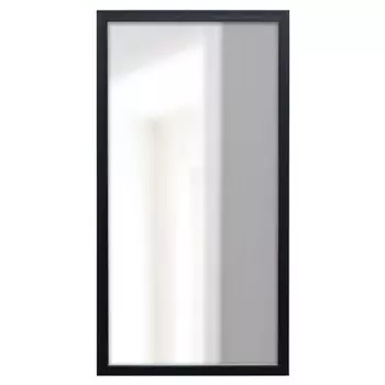 зеркало в раме 300х600мм черный пластик