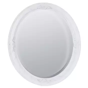 зеркало в раме ANTIQUE 620x720мм белое дерево/гипс