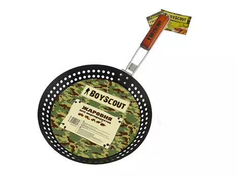 жаровня 53х30см с антипригарным покрытием, складной ручкой