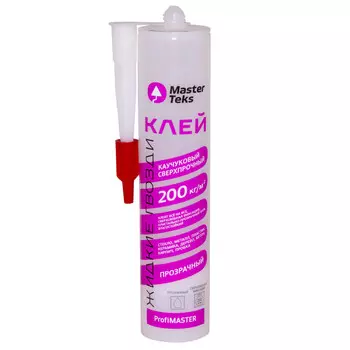 жидкие гвозди MASTERTEKS PM каучуковый сверхпрочный 300г прозрачный, арт.9752868