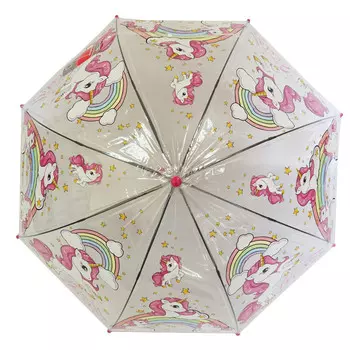 зонт детский полуавтомат 50см PVC аппликация в асс-те