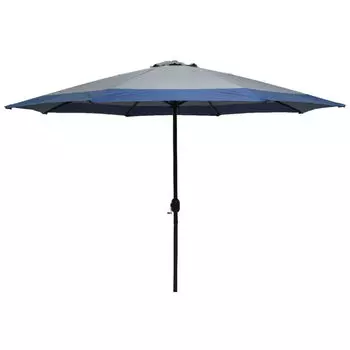 зонт от солнца d300см h2,4м бело-голубой полиэстер