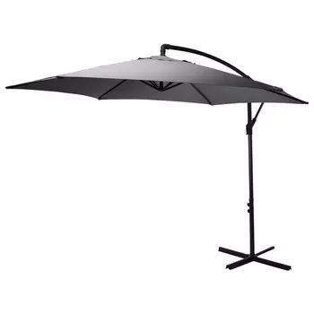 зонт от солнца KOOPMAN d300см h2,45м полиэстер древесный уголь в ассортименте