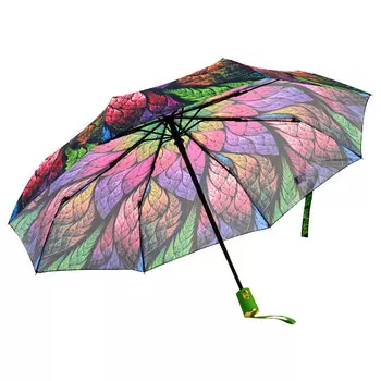 зонт женский автомат 56см фотосатин абстракция в асс-те