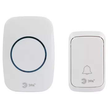звонок беспроводной ЭРА C89 до 180м 38 мелодий белый